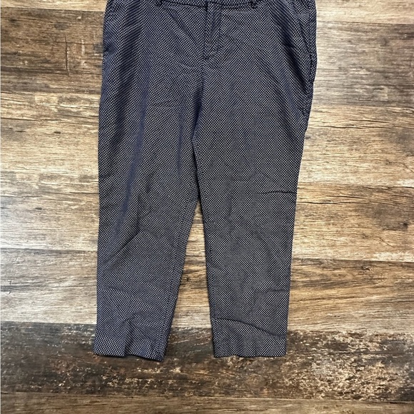 Old Navy Pants - Old Navy Women's Navy and White Patterned Mid Rise Dress Pants Trousers